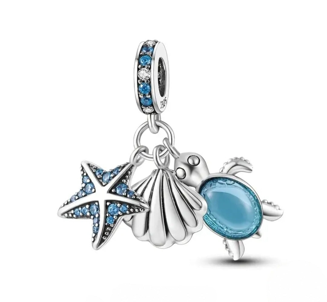 Starfish & Sea Turtle Pendant