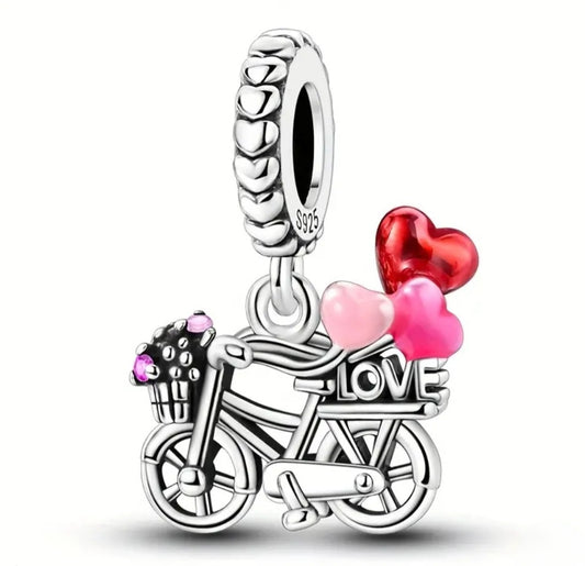 Love Bicycle Balloon Pendant