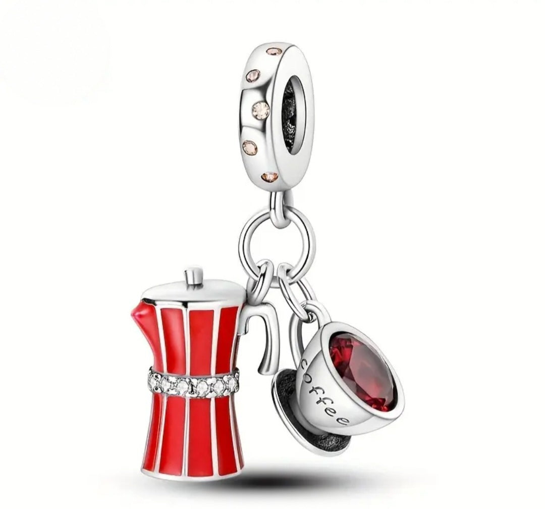 Coffee Pot and Cup Pendant