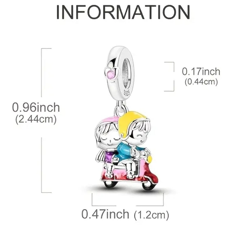 Couples Electric Bike Pendant