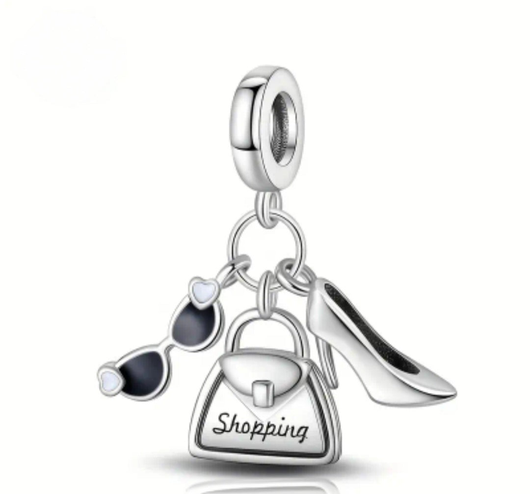 High Heel, Glasses and Handbag Pendant